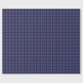 Marineblauw Wit Stippenpatroon Cadeaupapier (Vlak)