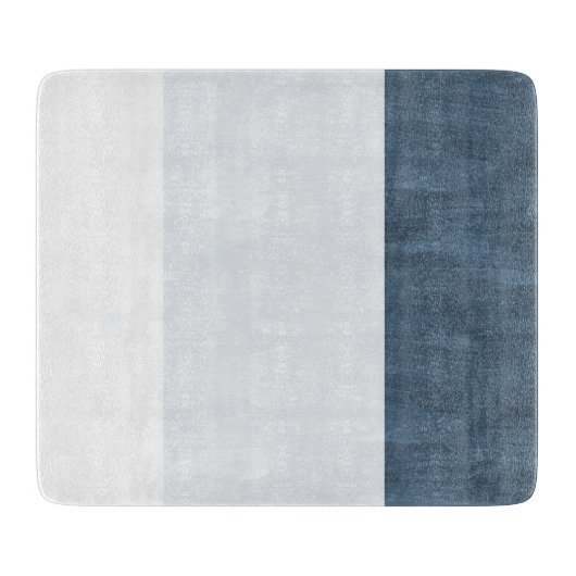 Marineblauw Witte Strand Snijplank (Voorkant)