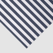 marineblauw & witte strepen gestreept tissuepapier (Detail)