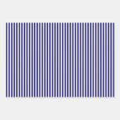 Marineblauw & Witte Strepen Inpakpapier Vel (Voorkant)