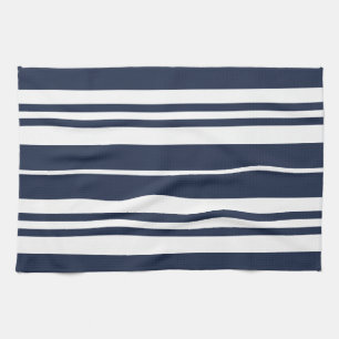 Marineblauw Witte Strepen Theedoek