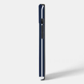 Marineblauw Witte Strepen Vet Case-Mate iPhone Case (Achterkant / Links)