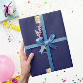 Marineblauw zakelijk bedrijfslogo cadeaupapier