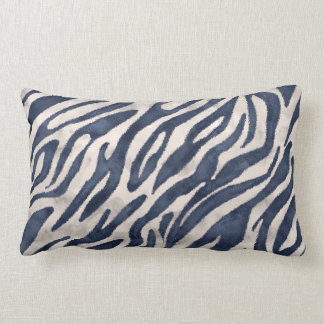 marineblauw zebra kussen