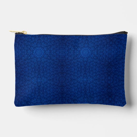Marineblauw zeshoekpatroon gestructureerd etui (Voorkant)