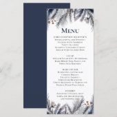 Marineblauw, Zilver, Blauw Grijs Menu (Voorkant / Achterkant)