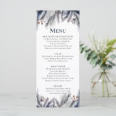 Marineblauw, Zilver, Blauw Grijs Menu (Staand voorkant)