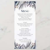 Marineblauw, Zilver, Blauw Grijs Menu (Voorkant)