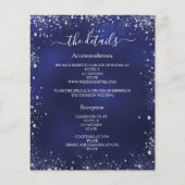 Marineblauw zilveren bruiloft programma details (Voorkant)