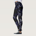 Marineblauw Zwart Marmer Leggings<br><div class="desc">Marineblauw Zwart Marmeren Steen Leggings Modern MIGNED Design</div>