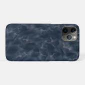 Marineblauwe Abstracte Aquarel Vlek Elegant Chic Case-Mate iPhone Case (Achterkant (horizontaal))