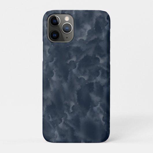 Marineblauwe Abstracte Aquarel Vlek Elegant Chic Case-Mate iPhone Case (Achterkant)