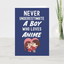 Marineblauwe Anime Kaarten Voor Jongens Kawaii Ota