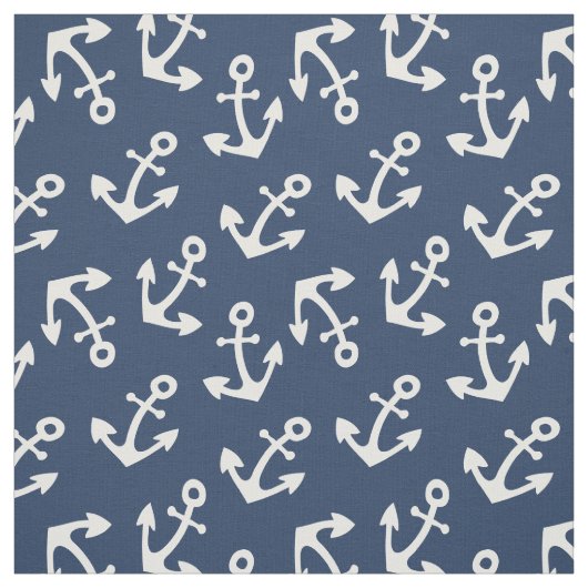 Marineblauwe Ankerstof Per Meter Stof (Swatch)