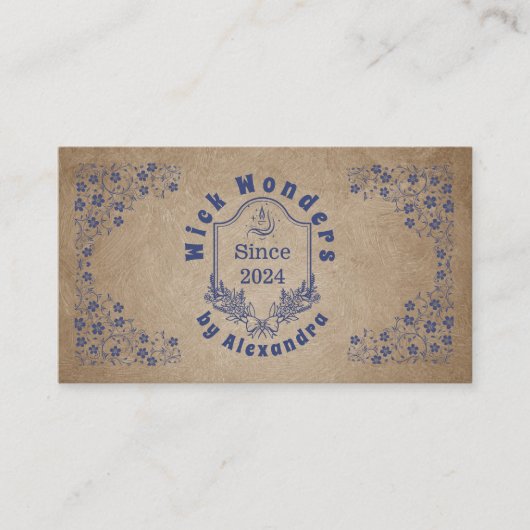  marineblauwe apotheekkaars visitekaartje (Voorkant)