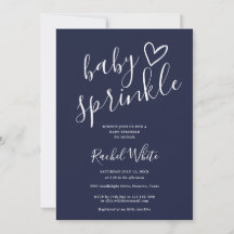 Marineblauwe baby jongen baby Sprinkle Shower
