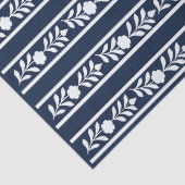 Marineblauwe beeninlegwerk bloemrand decoupagepapi tissuepapier (Detail)
