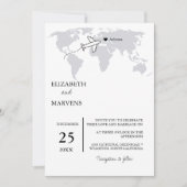 Marineblauwe Bestemming Reizen Alles In Een Bruilo Kaart (Voorkant)