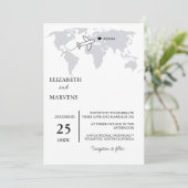 Marineblauwe Bestemming Reizen Alles In Een Bruilo Kaart (Staand voorkant)