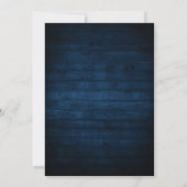 Marineblauwe Blush Bloemenslinger Licht Save the D Date (Achterkant)