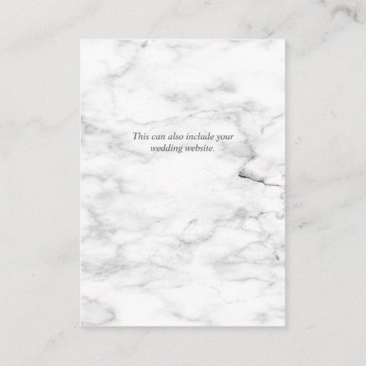 Marineblauwe Blush Marmeren Geometrische Bloemdeta Informatiekaartje (Achterkant)