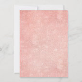 Marineblauwe Blush Roze Roos Boho Kalender Save The Date (Achterkant)