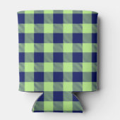 marineblauwe Buffalo Plaid Blikjeskoeler (Achterkant)