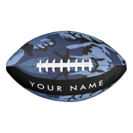 Marineblauwe Camouflage Je naam Personaliseer American Football