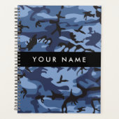 Marineblauwe Camouflage Je naam Personaliseer Planner (Voorkant)