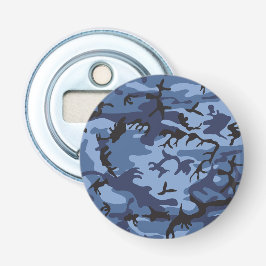 Marineblauwe Camouflage, Militair, Leger Button Flesopener