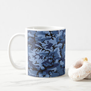 Marineblauwe Camouflage, Militair, Leger Koffiemok