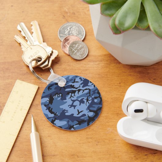 Marineblauwe Camouflage, Militair, Leger Sleutelhanger (Bureau)