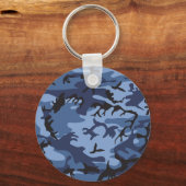 Marineblauwe Camouflage, Militair, Leger Sleutelhanger (Voorkant)
