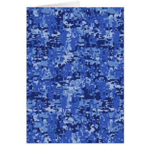 Marineblauwe Digitale Pixels Camouflage Textuur De