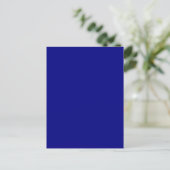 Marineblauwe Effen Kleur Briefkaart (Staand voorkant)