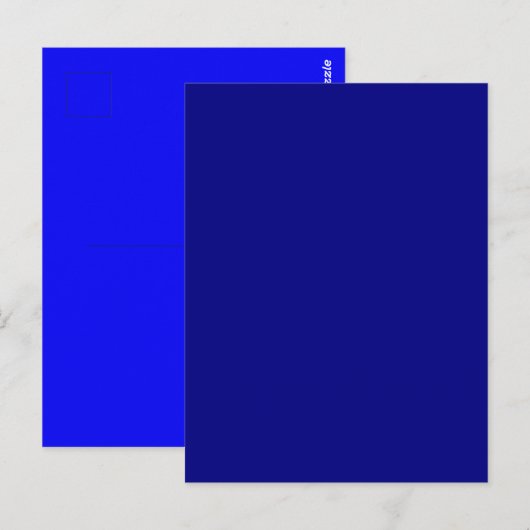 Marineblauwe Effen Kleur Briefkaart (Voorkant / Achterkant)