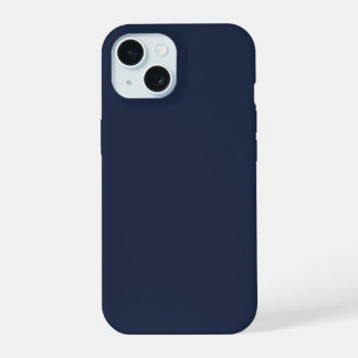 Marineblauwe effen kleur telefoonhoes iPhone 15 case