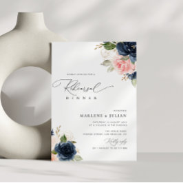 marineblauwe en blushkleurige bloemendiner de avon kaart