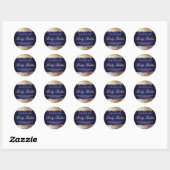 Marineblauwe en gouden labels (Vel)