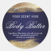 Marineblauwe en gouden labels (Voorkant)