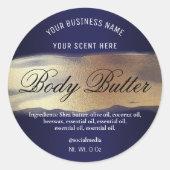 Marineblauwe en gouden labels (Voorkant)