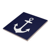 Marineblauwe en Witte Geïnspireerd Zeevaart Tegeltje (Zijkant)