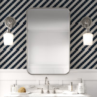 Marineblauwe en witte mozaïek diagonaal patroon