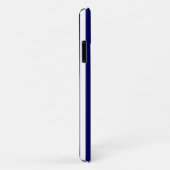 Marineblauwe en witte snoepstrepen Case-Mate iPhone case (Achterkant/rechts)