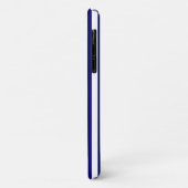 Marineblauwe en witte snoepstrepen Case-Mate iPhone case (Achterkant/links)