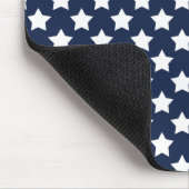 Marineblauwe en witte sterren, sterrenbeeld muismat (Hoek)