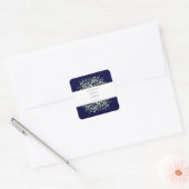 Marineblauwe Eucalyptus Samen Voor Altijd Trouw st Vierkante Sticker (Envelop)