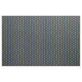 Marineblauwe gele nautische ster stof per meter (Yard (91,4 cm))