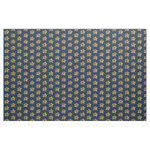 Marineblauwe gele nautische ster stof per meter (Fat Quarter)