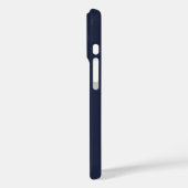 Marineblauwe gepersonaliseerde naam en monogram Case-Mate iPhone case (Achterkant / Links)